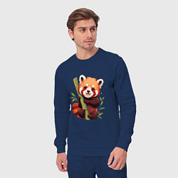 Костюм хлопковый мужской The Red Panda, цвет: тёмно-синий — фото 2