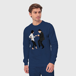 Костюм хлопковый мужской Криминальное чтиво танец, цвет: тёмно-синий — фото 2