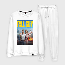 Костюм хлопковый мужской Ryan Gosling and Emily Blunt the fall guy, цвет: белый