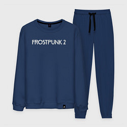 Костюм хлопковый мужской Frostpunk 2 logo, цвет: тёмно-синий