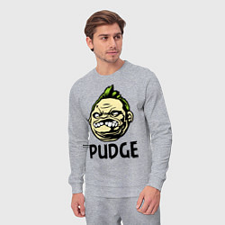 Костюм хлопковый мужской Pudge Face, цвет: меланж — фото 2