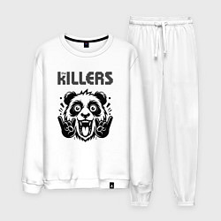 Костюм хлопковый мужской The Killers - rock panda, цвет: белый