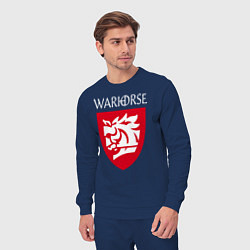 Костюм хлопковый мужской Warhorse logo, цвет: тёмно-синий — фото 2