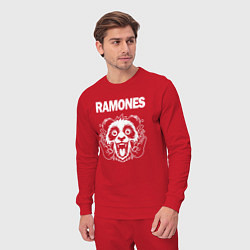 Костюм хлопковый мужской Ramones rock panda, цвет: красный — фото 2