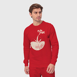 Костюм хлопковый мужской Космический всплеск, цвет: красный — фото 2