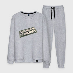 Костюм хлопковый мужской Show me the money, цвет: меланж