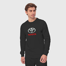 Костюм хлопковый мужской Toyota brend auto, цвет: черный — фото 2