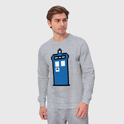 Костюм хлопковый мужской Tardis pixels, цвет: меланж — фото 2