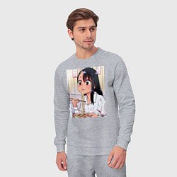 Костюм хлопковый мужской Не издевайся, Нагаторо Хаясэ, цвет: меланж — фото 2