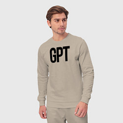 Костюм хлопковый мужской GPT, цвет: миндальный — фото 2