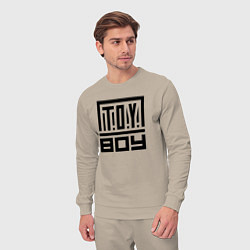 Костюм хлопковый мужской TOY - Official merch, цвет: миндальный — фото 2