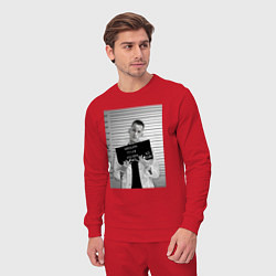 Костюм хлопковый мужской Кизару арестован, цвет: красный — фото 2