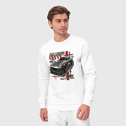 Костюм хлопковый мужской Rx7 Twin turbo, цвет: белый — фото 2