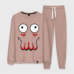 Костюм хлопковый мужской John Zoidberg Face, цвет: пыльно-розовый