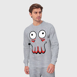 Костюм хлопковый мужской John Zoidberg Face, цвет: меланж — фото 2