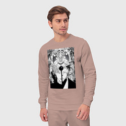 Костюм хлопковый мужской Магическая битва Сукуна Рёмэн Высокоранговое прокл, цвет: пыльно-розовый — фото 2