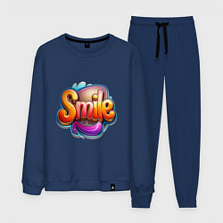 Мужской костюм Текст smile