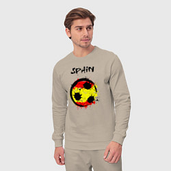 Костюм хлопковый мужской Football Spain, цвет: миндальный — фото 2