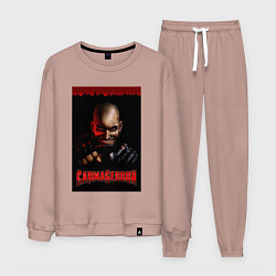 Костюм хлопковый мужской Carmageddon driver, цвет: пыльно-розовый