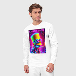 Костюм хлопковый мужской Cyber Bart - neon glow fantasy, цвет: белый — фото 2