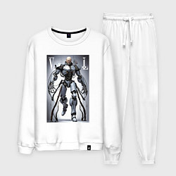 Костюм хлопковый мужской Cyber Lenin - armor on suction cups, цвет: белый