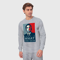 Костюм хлопковый мужской Thats what she said - the office, цвет: меланж — фото 2