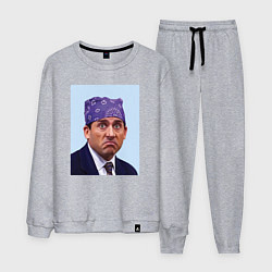 Костюм хлопковый мужской Michael Scott - Prison mike the office meme, цвет: меланж