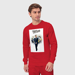 Костюм хлопковый мужской The office characters, цвет: красный — фото 2