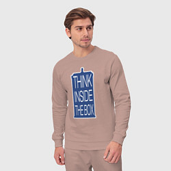 Костюм хлопковый мужской Think inside the box, цвет: пыльно-розовый — фото 2