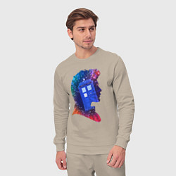 Костюм хлопковый мужской Tardis and doctor, цвет: миндальный — фото 2