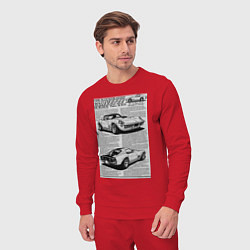 Костюм хлопковый мужской Chevrolet Corvette, цвет: красный — фото 2