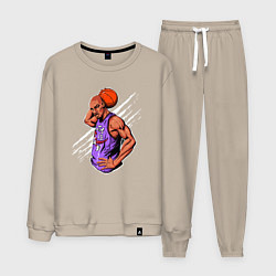 Костюм хлопковый мужской Vince Carter dunker, цвет: миндальный