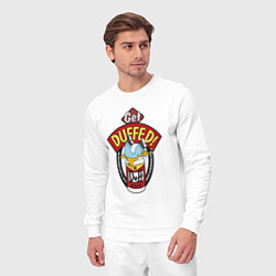 Костюм хлопковый мужской Duff beer with Homer, цвет: белый — фото 2