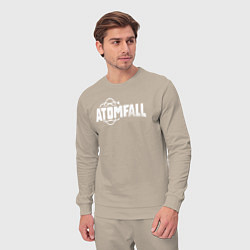 Костюм хлопковый мужской Atomfall logo, цвет: миндальный — фото 2