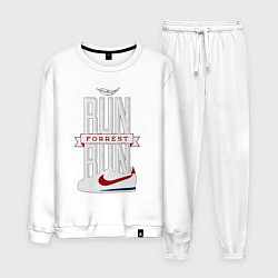 Костюм хлопковый мужской Forrest Gump - run Forrest run, цвет: белый