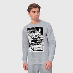 Костюм хлопковый мужской Nissan silvia subaru forester, цвет: меланж — фото 2