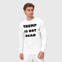 Костюм хлопковый мужской Trump is not dead - motto, цвет: белый — фото 2