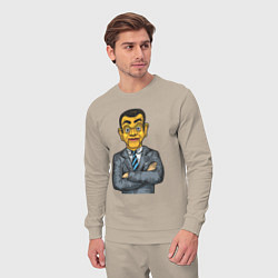 Костюм хлопковый мужской Человек кукла, цвет: миндальный — фото 2