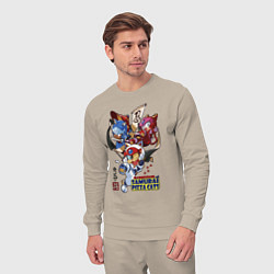 Костюм хлопковый мужской Samurai pizza cats, цвет: миндальный — фото 2