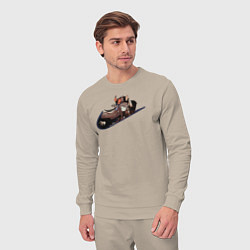 Костюм хлопковый мужской Hu-Tao Genshin Impact, цвет: миндальный — фото 2