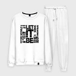 Костюм хлопковый мужской Let It Be, цвет: белый