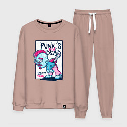 Костюм хлопковый мужской Панки не умерли они просто устали, цвет: пыльно-розовый