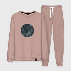 Костюм хлопковый мужской SPB map, цвет: пыльно-розовый