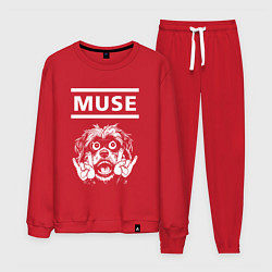 Костюм хлопковый мужской Muse rock dog, цвет: красный