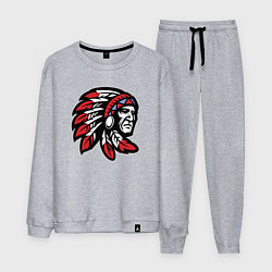 Костюм хлопковый мужской Indian, цвет: меланж