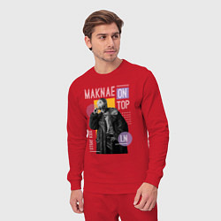Костюм хлопковый мужской Stray kids Maknae on top IN, цвет: красный — фото 2