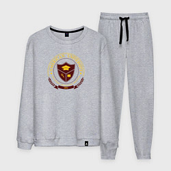 Костюм хлопковый мужской University emblem, цвет: меланж