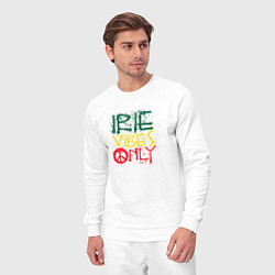 Костюм хлопковый мужской Irie vibes only, цвет: белый — фото 2