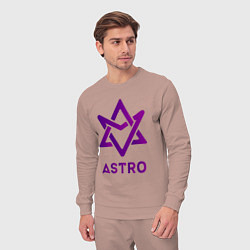 Костюм хлопковый мужской Звезда Astro, цвет: пыльно-розовый — фото 2