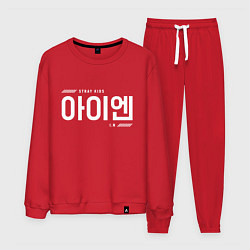Костюм хлопковый мужской Айен stray kids, цвет: красный